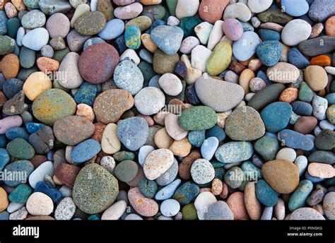 Colorful pebbles, full frame Stock Photo - Alamy