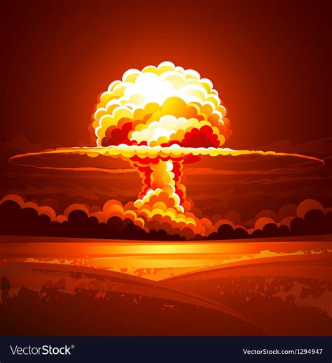 Nuclear explosion Royalty Free Vector Image - VectorStock