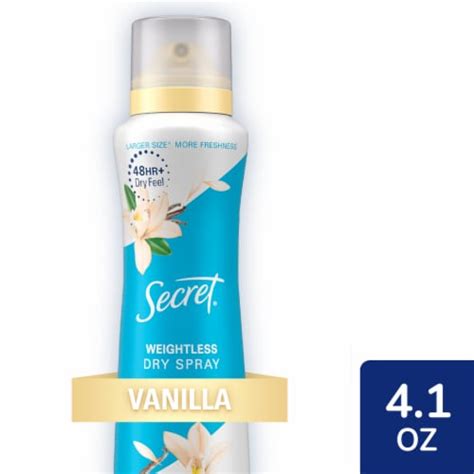 Secret for Women Antiperspirant Deodorant Dry Spray Vanilla and Argan Oil Scent, 4.1 oz - QFC