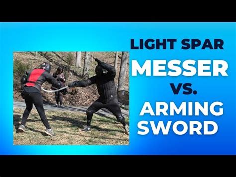 Light sparring with Messer and Arming sword techniques - YouTube