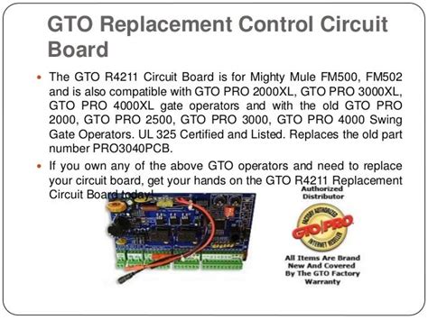 Gto gate openers parts farm gate opener