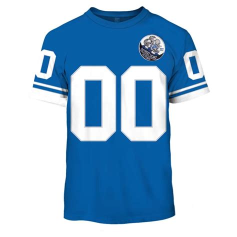 Personalized 1983 Detroit Lions 50th Anniversary Vintage NFL Jersey Personalize Your Own New ...