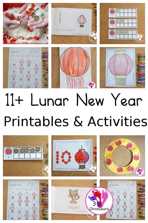 Chinese New Year & Lunar New Year Printables & Activities | 3 Dinosaurs