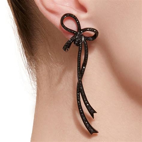 Black Diamond Bow Earring – Colette Jewelry | Bow earrings, Bow jewelry, Diamond bows