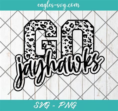 Go Jayhawks Leopard SVG, Jayhawks Cheer Mom Svg, Custom Mascot Svg, Cut Files for Cricut ...