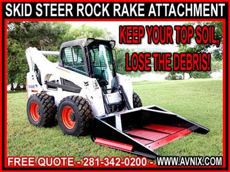 Amazing 4 In 1 Heavy Duty Skid Steer Rock Bucket & Rake Attachment