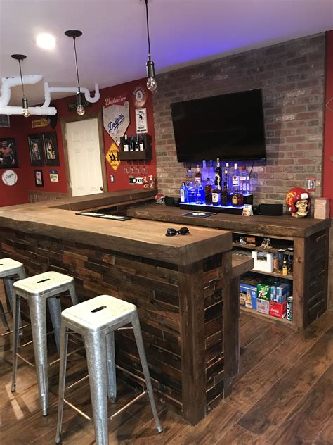 Pin by Amy Wiedmaier on Basement bar designs | Building a home bar, Diy home bar, Modern home bar