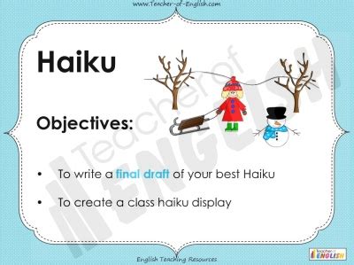 Winter Haiku Poetry teaching resources