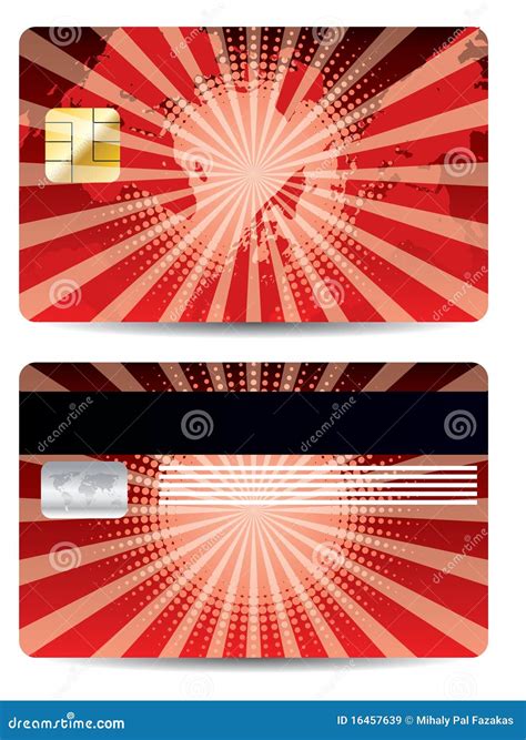 Red credit card design stock vector. Illustration of expenses - 16457639