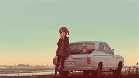 Anime Girl Car Wallpaper - Lodge State