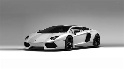 Silver Lamborghini Aventador front side view wallpaper - Car wallpapers - #54407