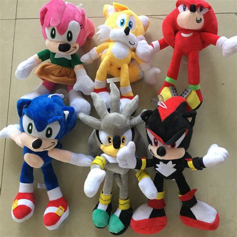 25-30cm Sonic Plush Doll Toys Sonic Peluche Toys Black Blue and Red Sonic Plush Toys Soft ...