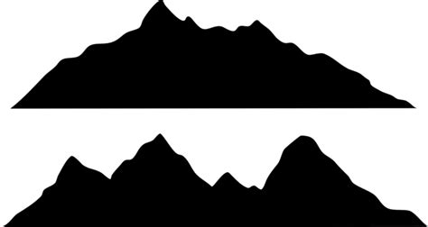 Silhouette Mountain Simple Vector Hd Images, Silhouette Mountains ...