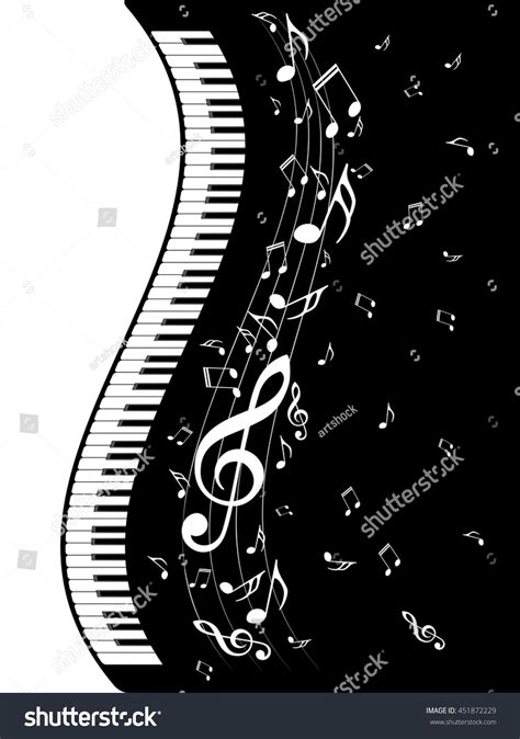 Abstract Illustration Piano Keys Musical Notes Stock Vector (Royalty Free) 451872229 | Shutterstock