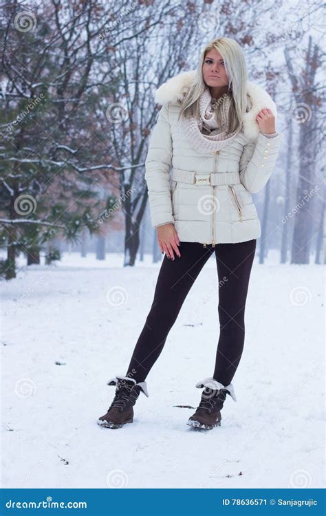 Portrait of Woman in Winter Clothing Stock Image - Image of park, freshness: 78636571