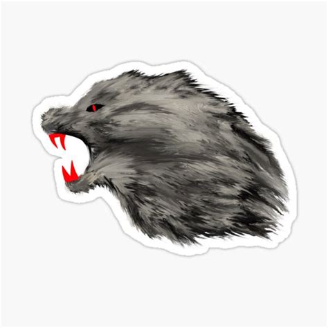 "Angry Wolf Growling Design" Sticker for Sale by vineeth | Redbubble