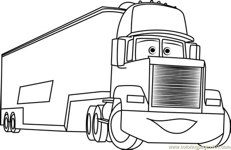 Mack Coloring Page - Free Cars Coloring Pages : ColoringPages101.com