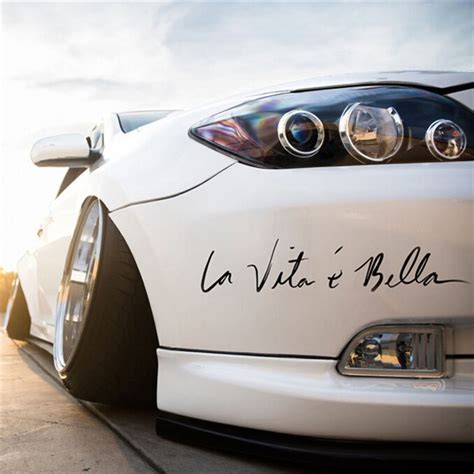 Car Sticker La Vita e Bella Decals Vehicle Truck Bumper Window Wall Mirror Decoration | Alexnld.com