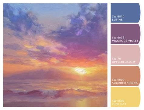 Cozy Beach Sunset / Sunrise Color Palette and Home Decor Ideas | Sunset color palette, Sunrise ...