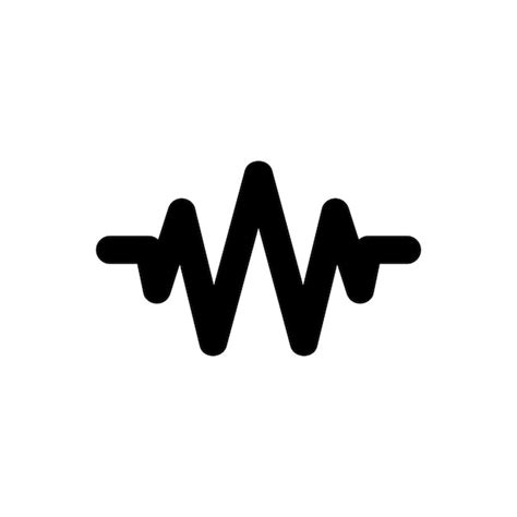 Premium Vector | Sound waves black and white vector icon