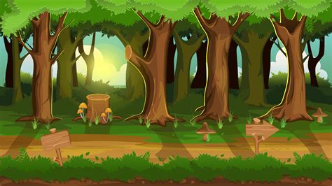 Forest Background game 2D | Game Art Partners