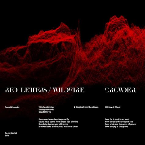 Car tula Frontal de Crowder - Red Letters / Wildfire (Cd Single) - Portada