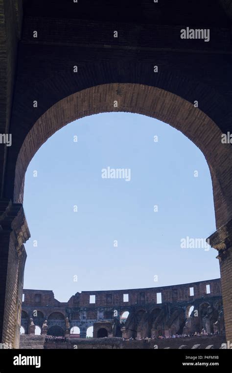 View of the Colosseum in Rome, Italy. The Colosseum is one of the most ...