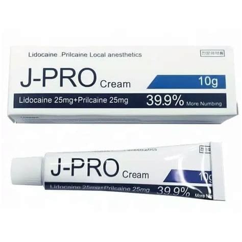 J-Pro Lidocaine topical anesthetic cream - AmpaVit & B124U