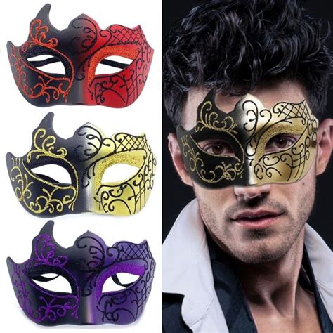 XUECHUANGYING 万圣节面具 halloween mask halloween accessories Personality Props Half Face Masquerade ...