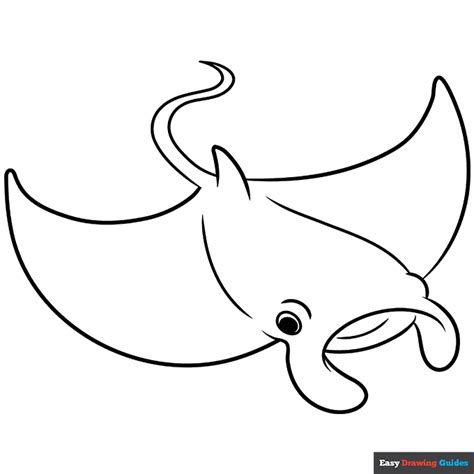 Manta Ray Coloring Page | Easy Drawing Guides