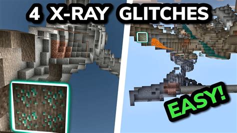 TOP 4 BEST X-RAY GLITCHES in Minecraft Bedrock 1.17 (MCPE/Xbox/PS4/Nintendo Switch/Windows10 ...