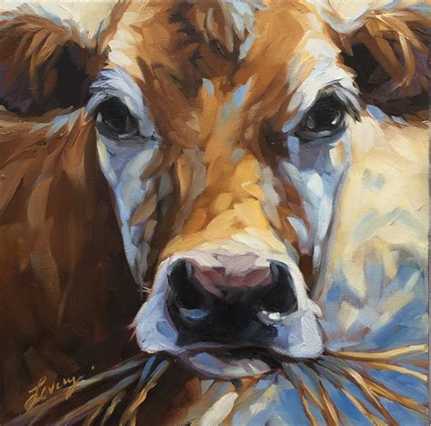 Cow painting Original impressionistic oil painting of a cow | Etsy