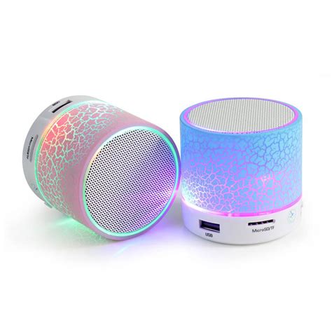 LED Portable Mini Bluetooth Speakers Wireless Hands Free Speaker With TF USB FM Mic Blutooth ...