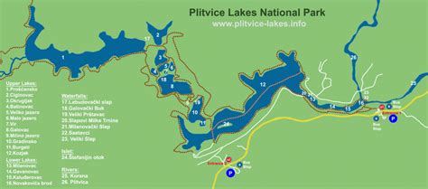 Map of Plitvice Lakes National Park (updated 2019) - Plitvice-Lakes.info