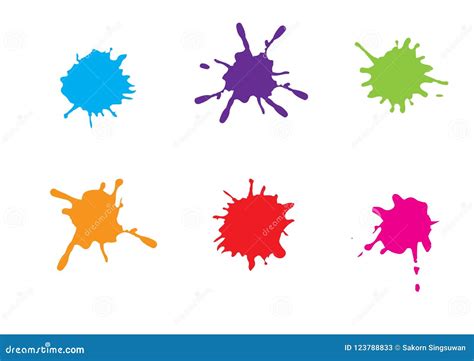 Vector Colorful Paint Splatter. Paint Splash Set.Vector Illustration ...