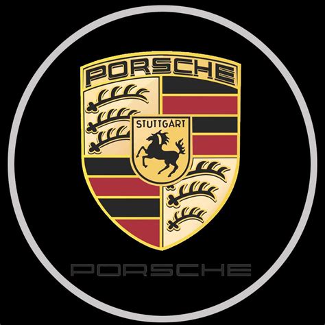 Porsche logo door lights 2pcs » addcarlights