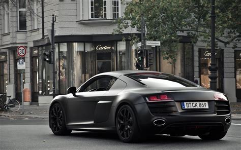 Matte Black Audi R8 Wallpaper | Matte black cars, Black audi, Audi r8