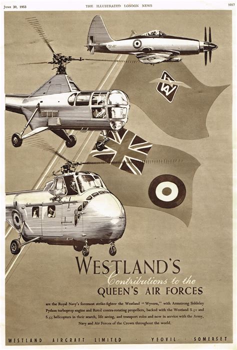 Digital Download Westland Helicopters and Aircraft 1953 Print - Etsy