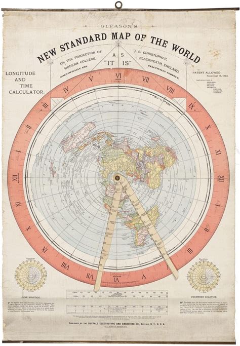 Extraordinarily rare 1892 flat Earth map by Alexander Gleason - Rare & Antique Maps