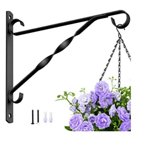 NOGIS Hanging Plant Bracket｜Plant Hangers Outdoor (10inches/Black) Thicker More Durable Rust ...