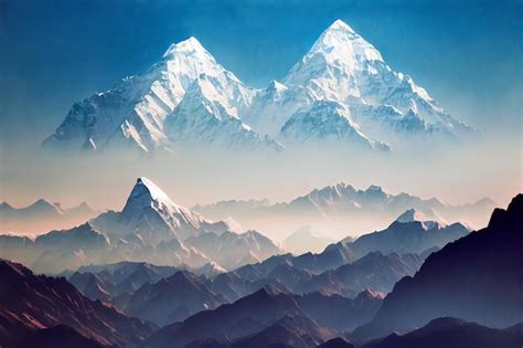 Premium Photo | Himalayas mountains 3D illustration