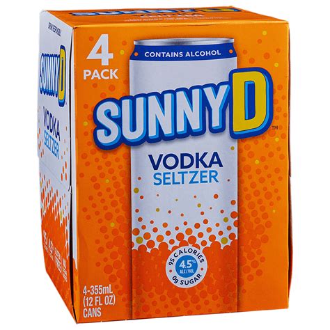 Sunny D Vodka Seltzer 4pk 12 oz Cans - Applejack