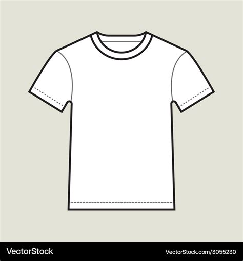 Roundneck t shirt template Royalty Free Vector Image