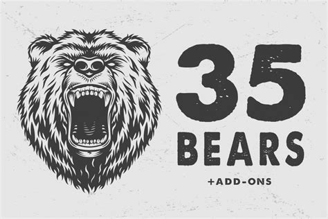 Vintage Bears Collection - Vector design - DgimStudio.com