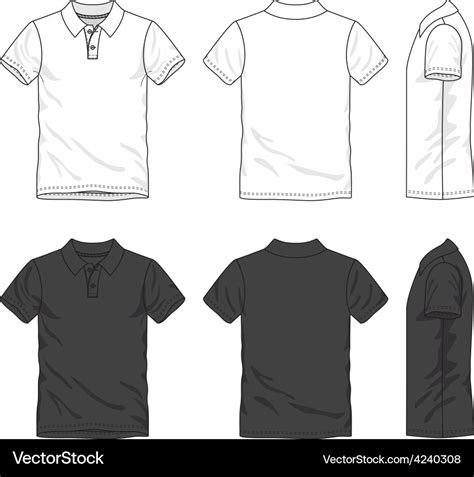 Blank polo shirt Royalty Free Vector Image - VectorStock