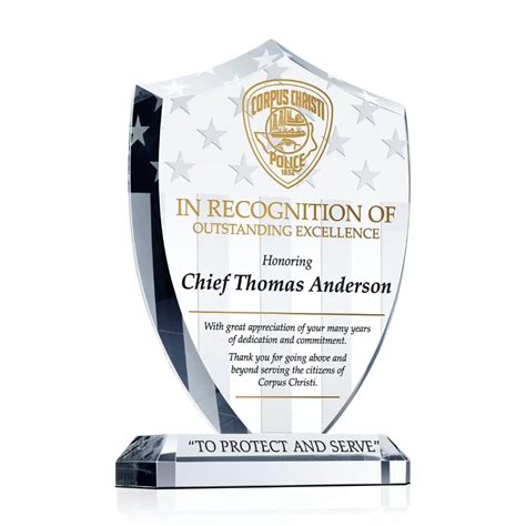 Unique Police Recognition Plaques and Sample Wordings