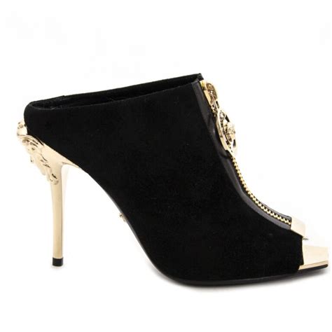 Versace Black Medusa Heels - 37 Labellov Buy and Sell Authentic Luxury