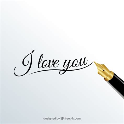 Free Vector | I love you calligraphy