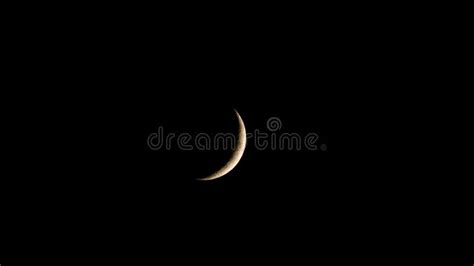 New Moon in the Pitchblack Sky Stock Photo - Image of planet, night ...