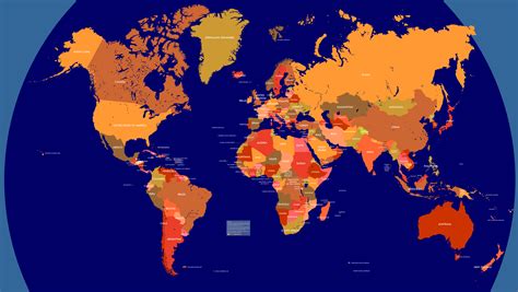 Interactive World Map With Country Names - Design Talk